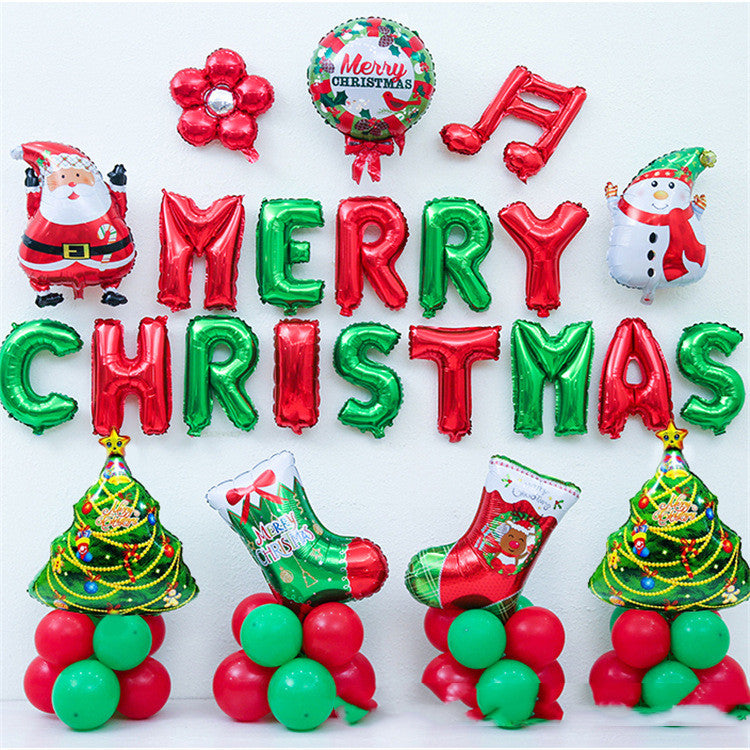 Christmas Letter Balloon Columns Set for Holiday Decor - Multiple Styles
