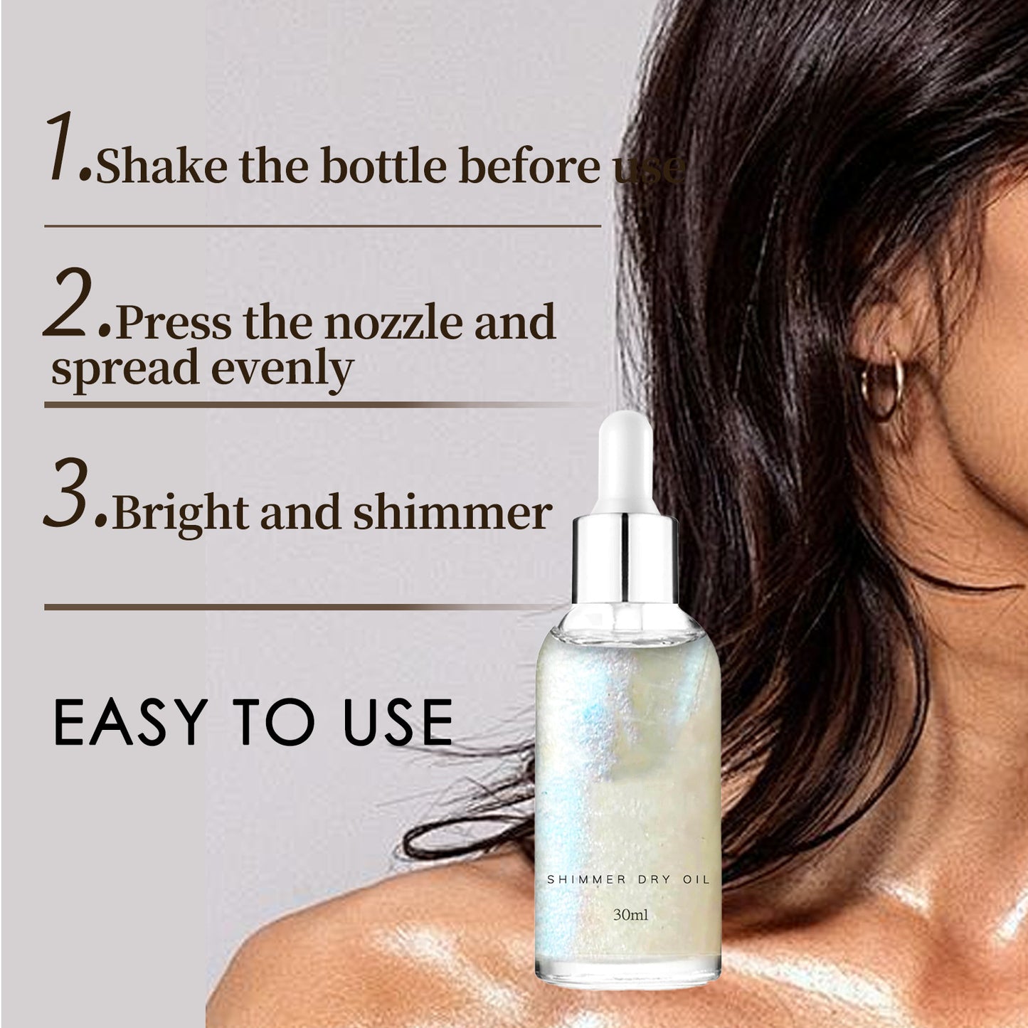 Facial Body Highlight Oil 30ml – Shimmering Skin Oil for Face & Body