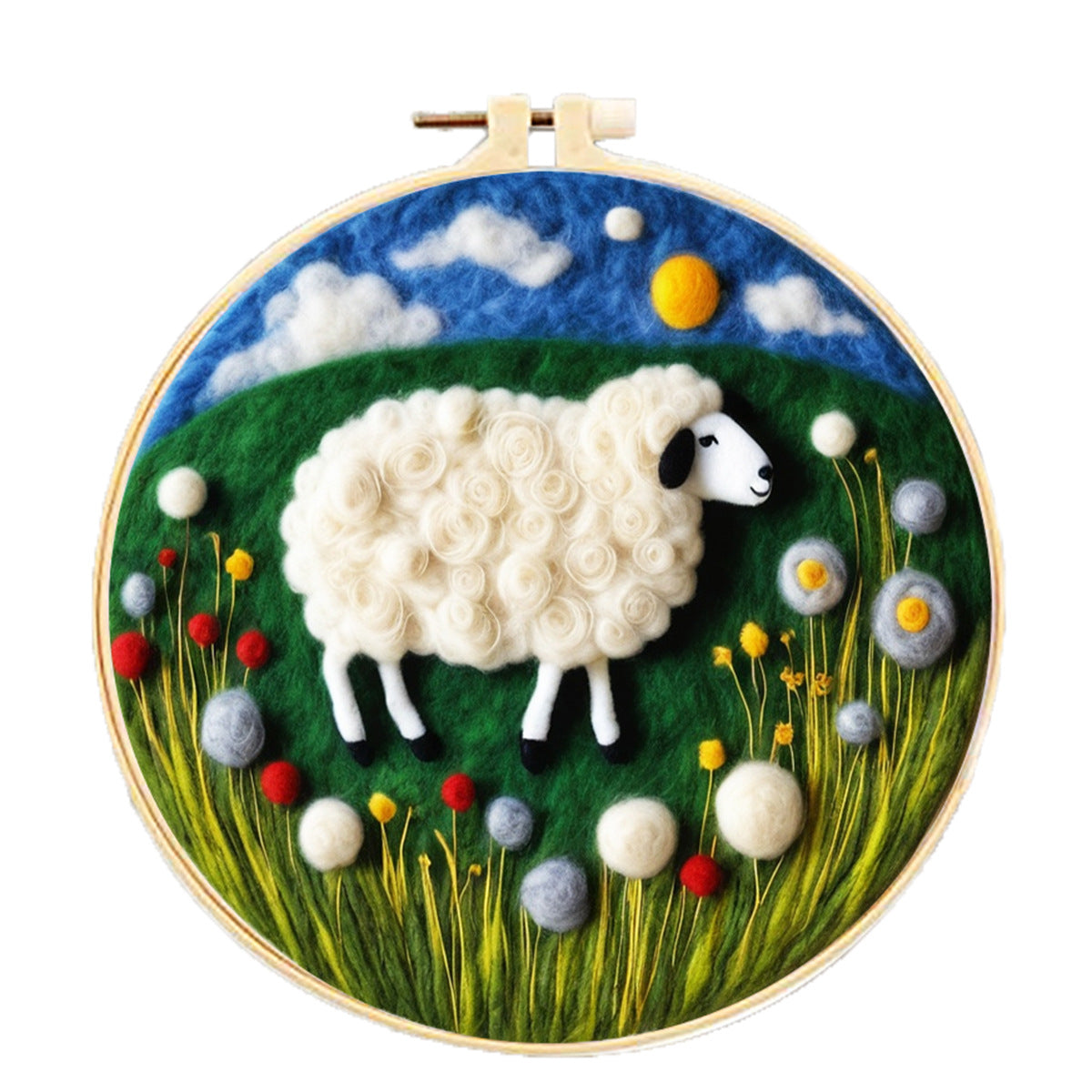 Embroidery Needle Felt Blanket Painting Kit - House Decor & Crafts