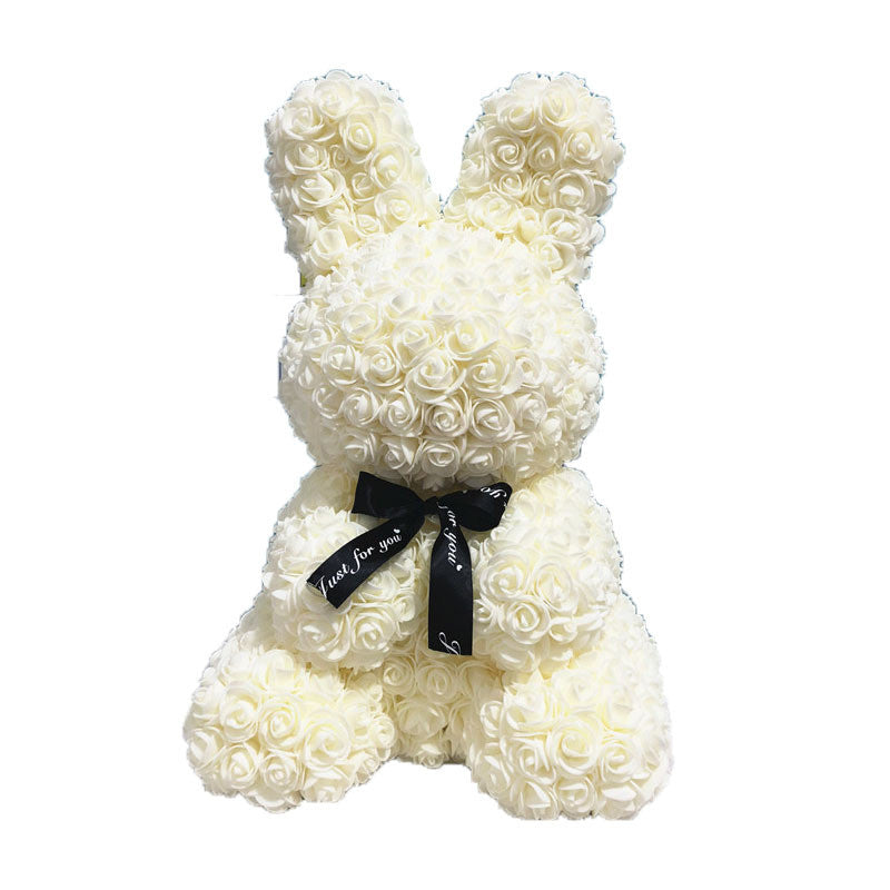 45cm Romantic Rose Bunny Decoration for Valentine's Day Wedding Engagement Party