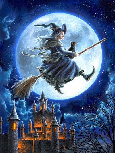 Halloween Diamond Painting Kit - Full Square Cartoon Embroidery Cross Stitch