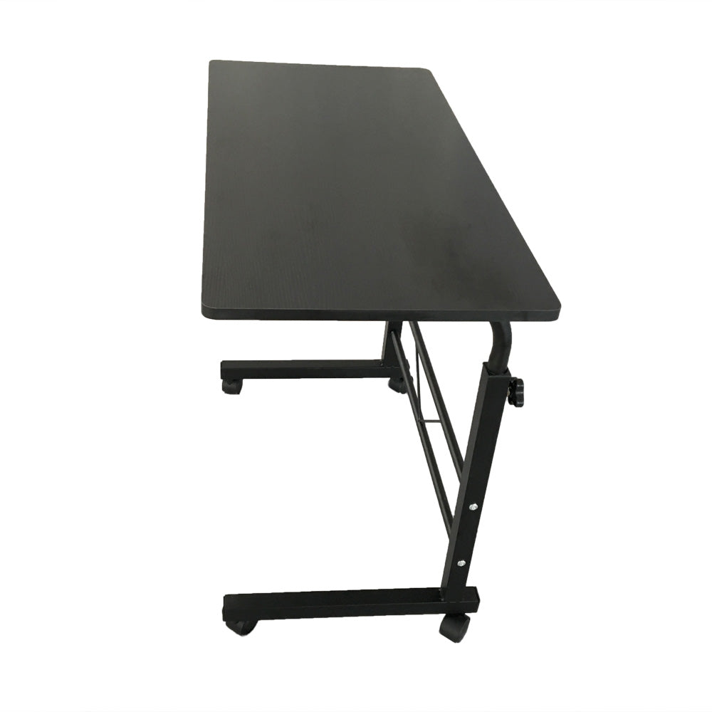 80cm Adjustable Tray Table Rolling Sofa Side Snack With Wheels
