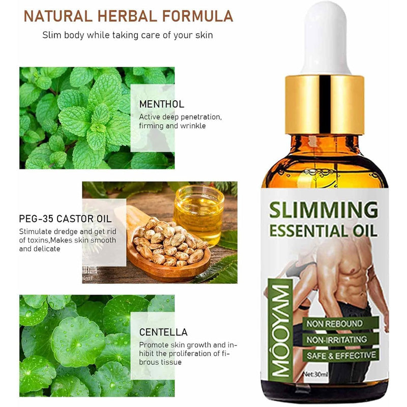 Natural Slimming Massage Oil, 30ml Belly Drainage and Body Sculpting Oil