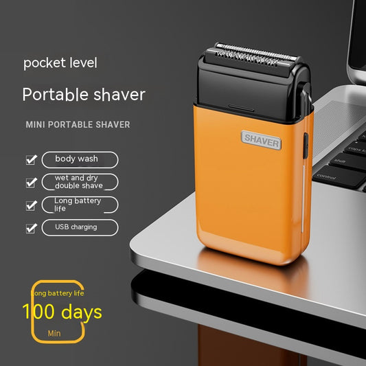 Rechargeable Waterproof Mini Electric Shaver with Floating Cutter Head - Type-C Charging