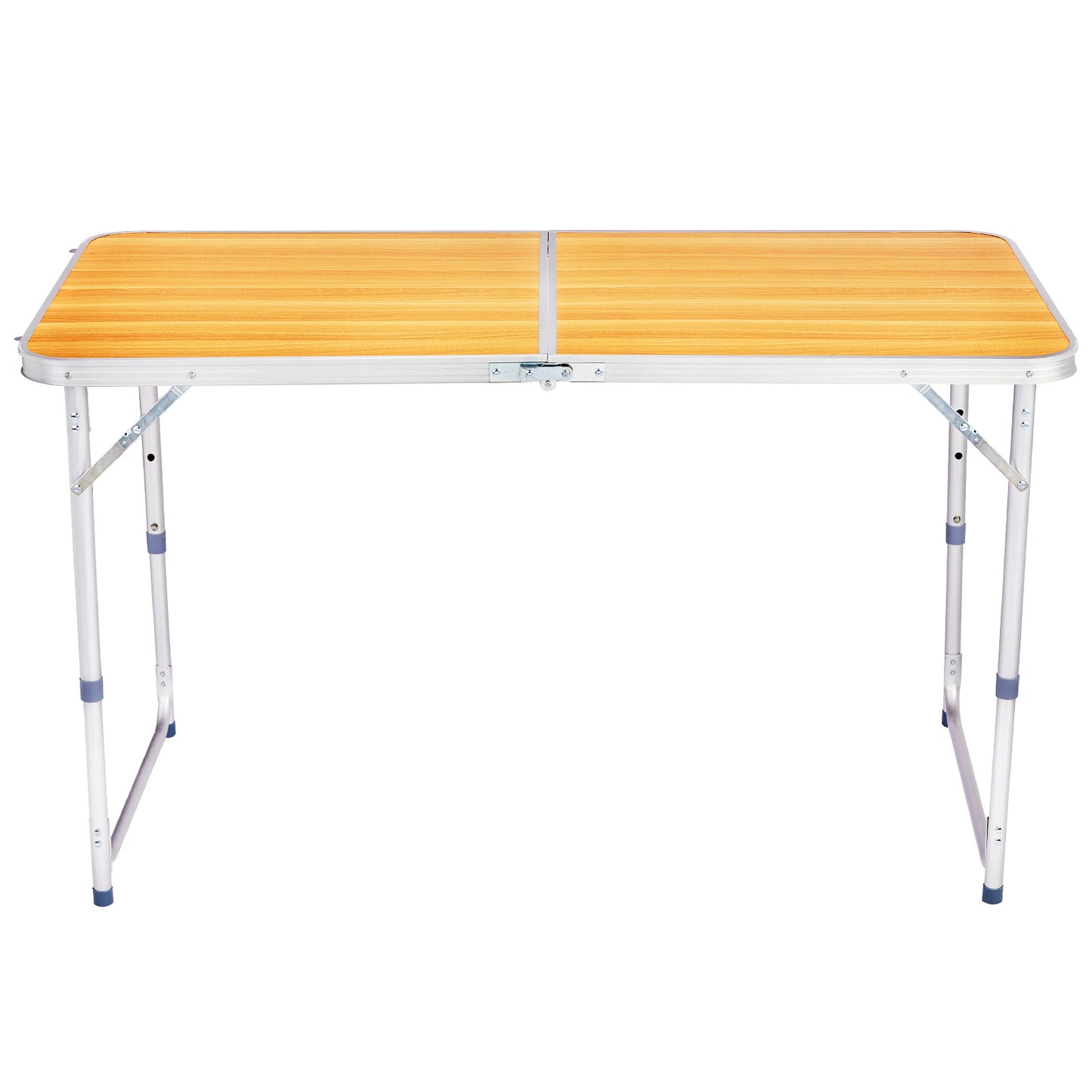 4ft Portable Folding Table - Wood Grain Outdoor Dining Table