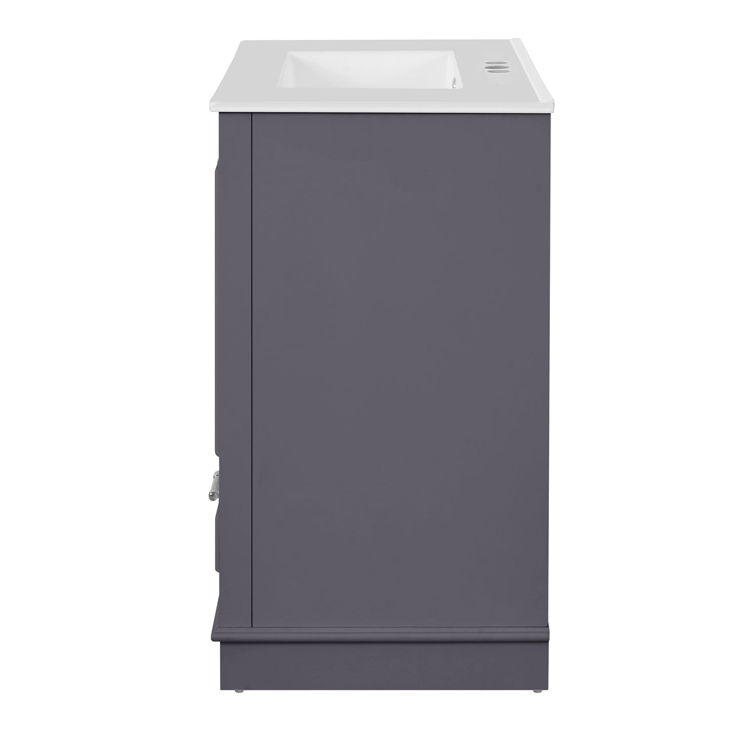 30" Blue Bathroom Vanity with Ceramic Sink & Soft Close Doors