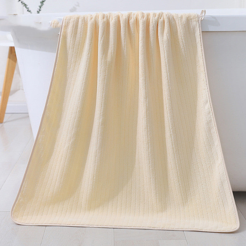 Large Coral Fleece Bath Towel - Thickened Swim & Beach Towel 70x140cm