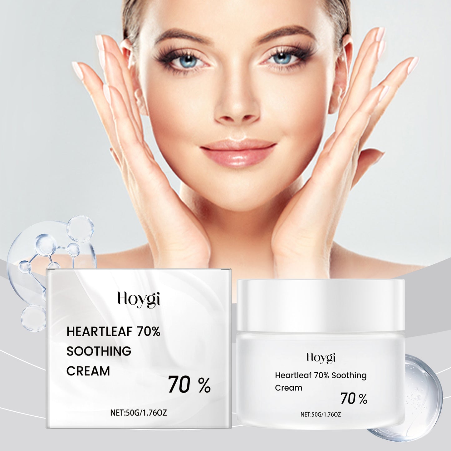 Heart Leaf Moisturizing Soothing Face Cream - Hydrating Skin Repair