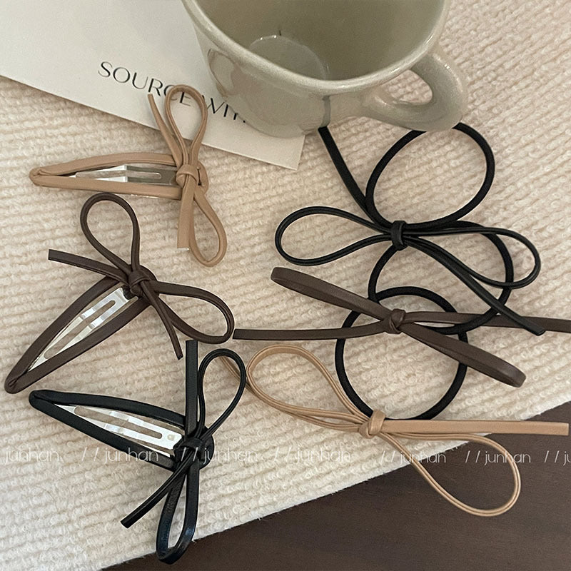 Cropped Bow Hair Clips Set for Women - Fashion Hair Accessories