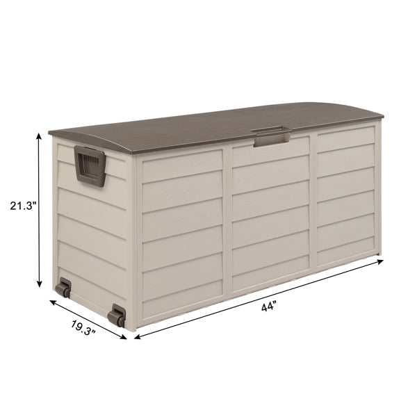 75 Gallon Weather-Resistant Plastic Outdoor Storage Box with Wheels