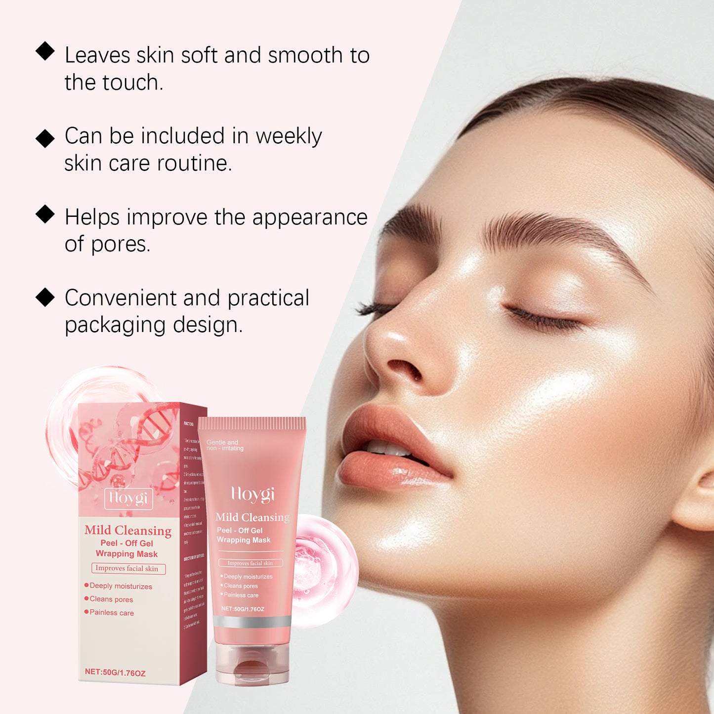 Moisturizing Peel-Off Facial Mask for Brightening and Pore Cleansing