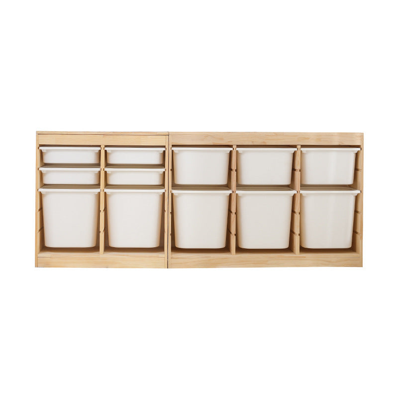 Large Capacity Wooden Toy Storage Cabinet for Kids & Office