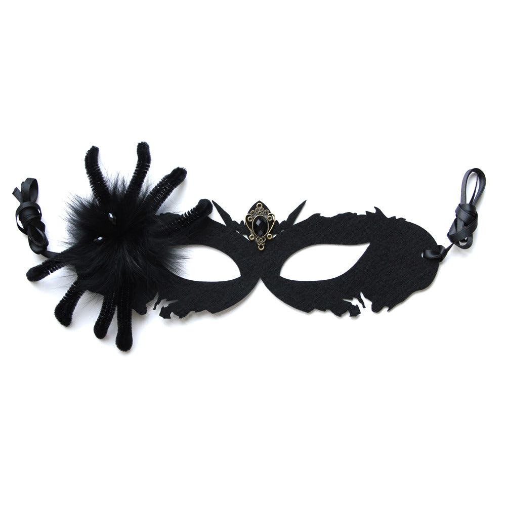 Black Spider Halloween Mask for Party Costumes - MJ-104