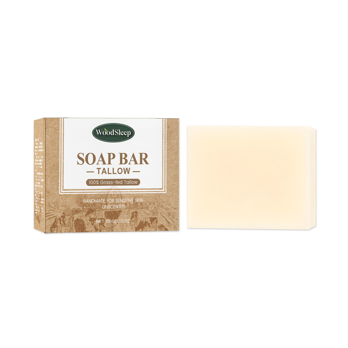 Tallow Body Soap Moisturizing Nourishing Skin Care 100G