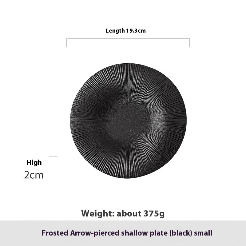 Ceramic Western Food Plate Set - Porcelain Dinner Flat & Shallow Plates