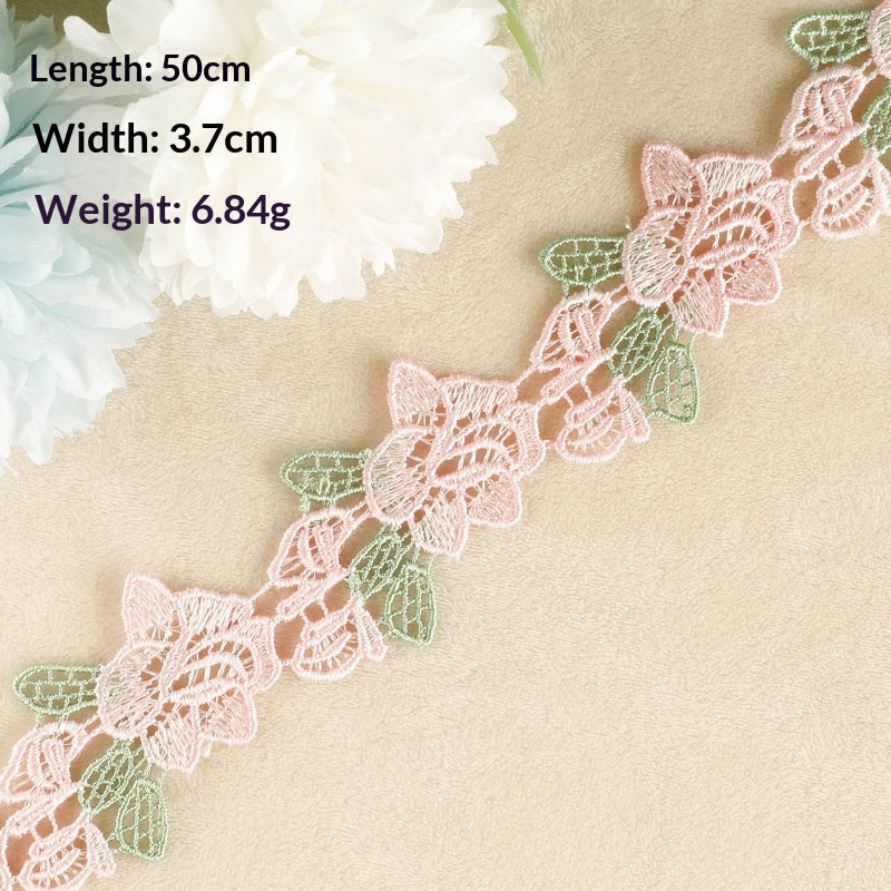Water-Soluble Embroidered Ribbon & Fabric Patches for DIY Garments