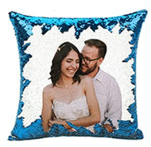 Sequin Custom Gift Pillow - Soft Velvet Cover with Color Options, 40x40cm