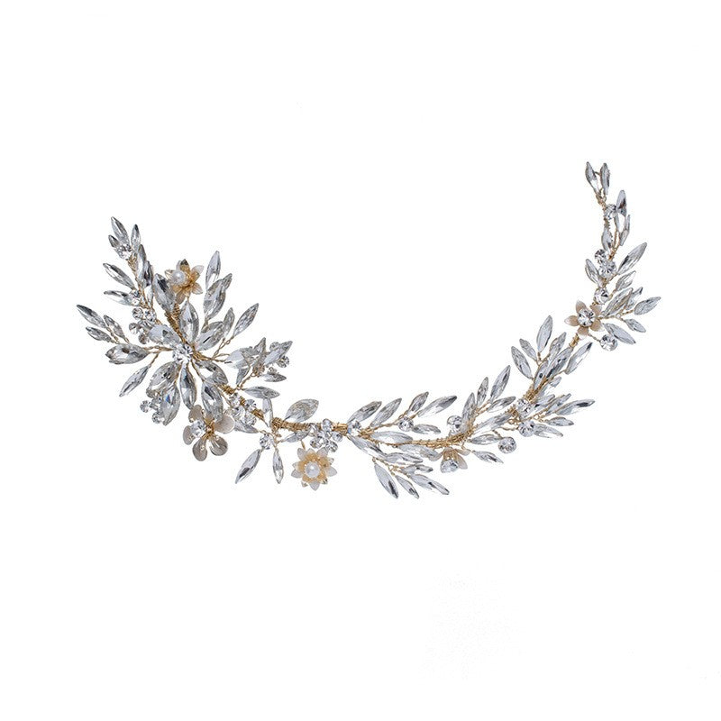 Rhinestone Hair Clip - Light Gold