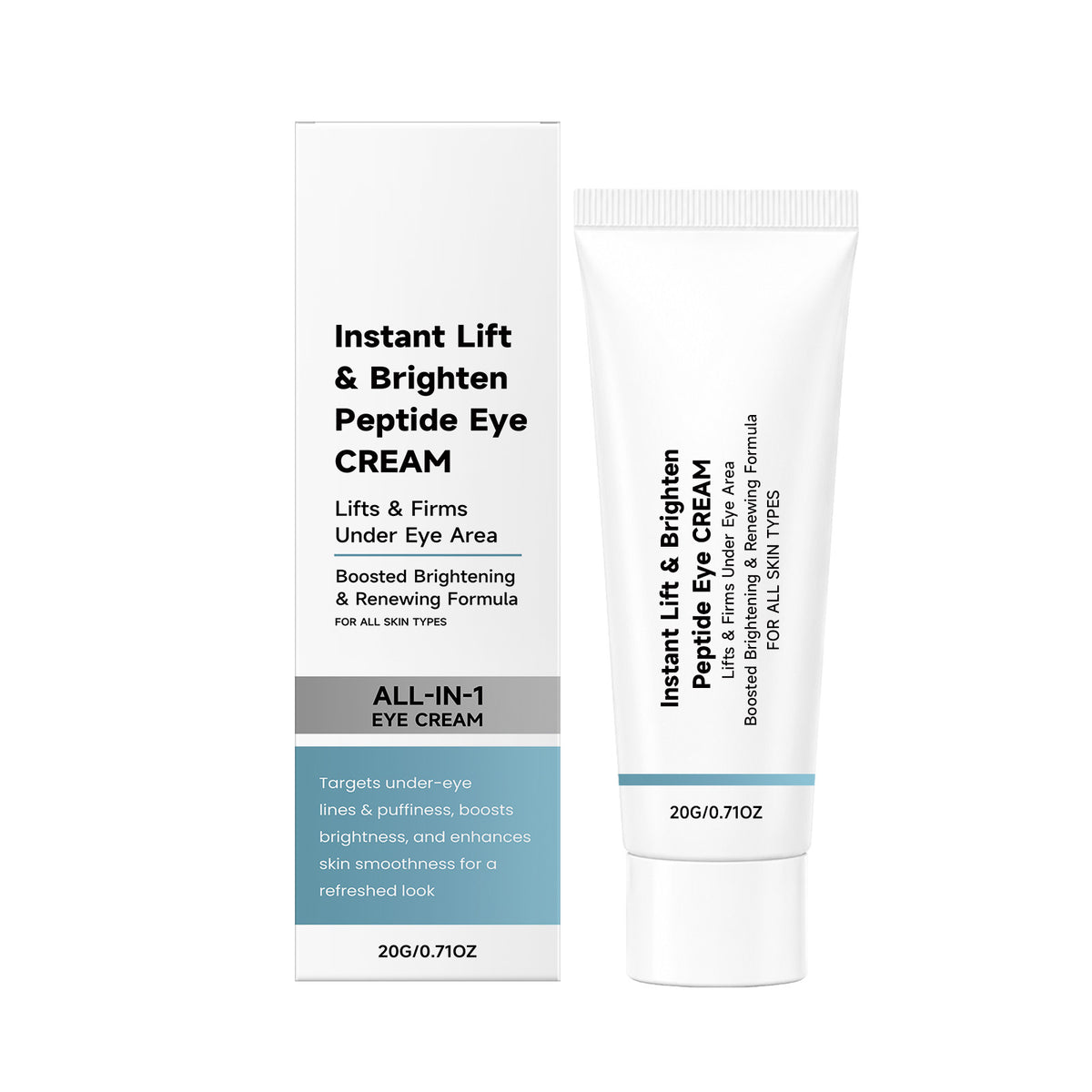 Brightening Peptide Eye Cream - 20G Hydrating Anti-Aging Formula