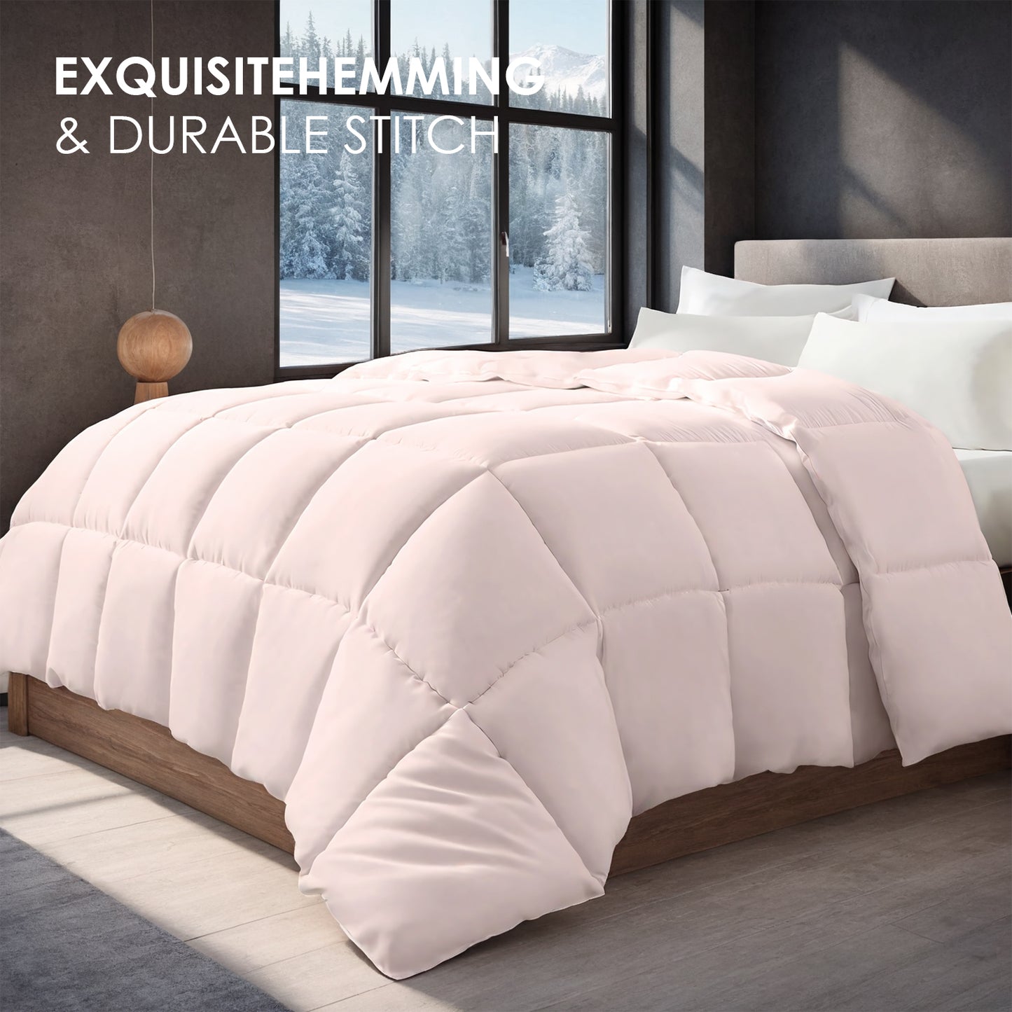 Extra Large Pink Duvet - Warm, Skin-Friendly Comfort, Bohemian Design