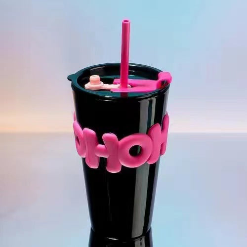 High Capacity Glass Water Cup with Cover - Creative Drinkware for Office & Home