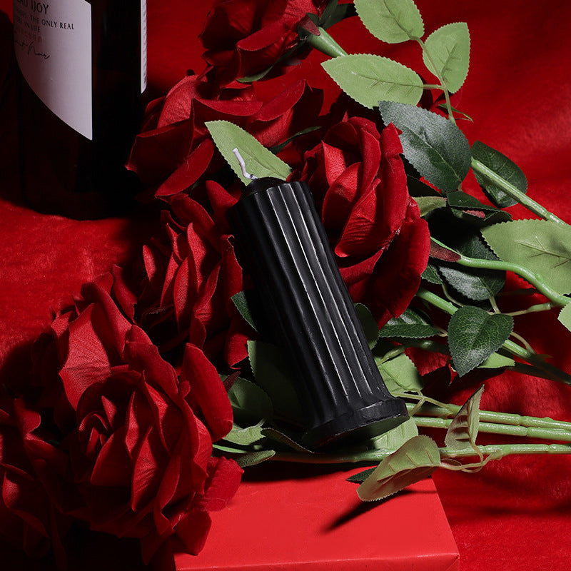 Soy Wax Cylindrical Candle for Home & Wellness - Black, Pink, Red Variants