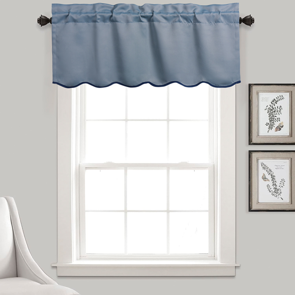 Blackout Window Valances - 2 Panels 52"x18" - Elegant Design