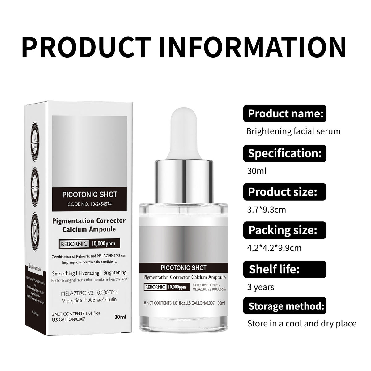 Facial Brightening Essence - Hydrating Skin Care Solution, 30ml