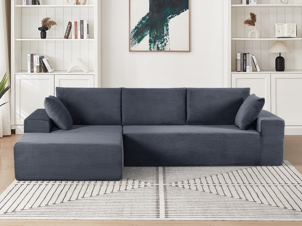 CozyForm Convertible Sectional Sofa In Soft Corduroy, Modern Comfy