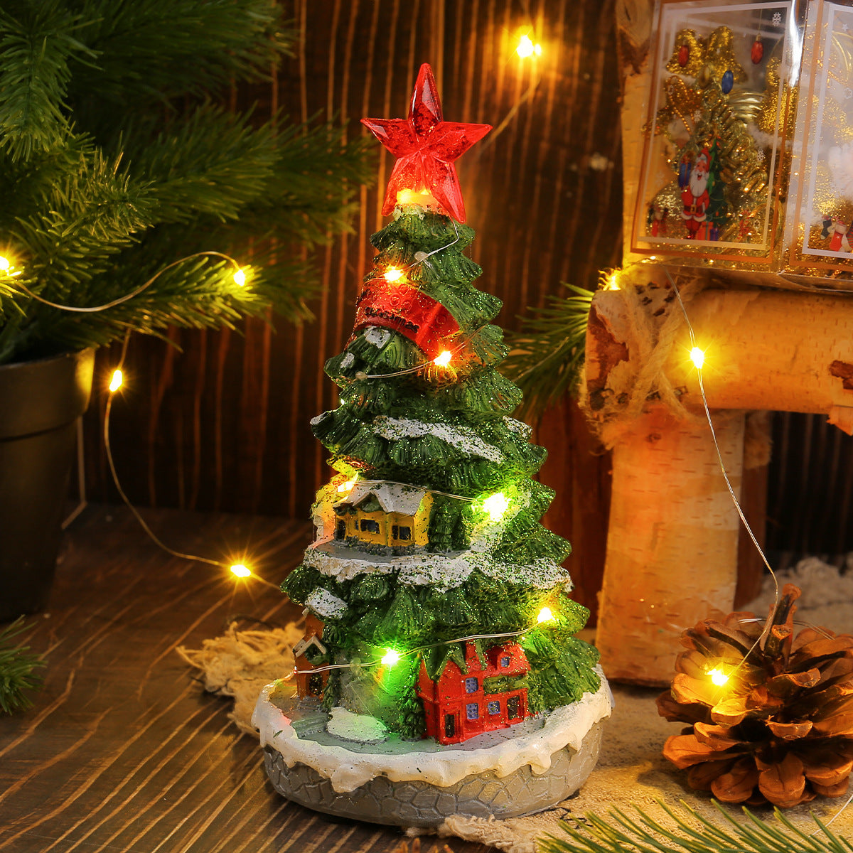 Christmas Glowing Tree Music Box - Holiday Ornament for Home Decor