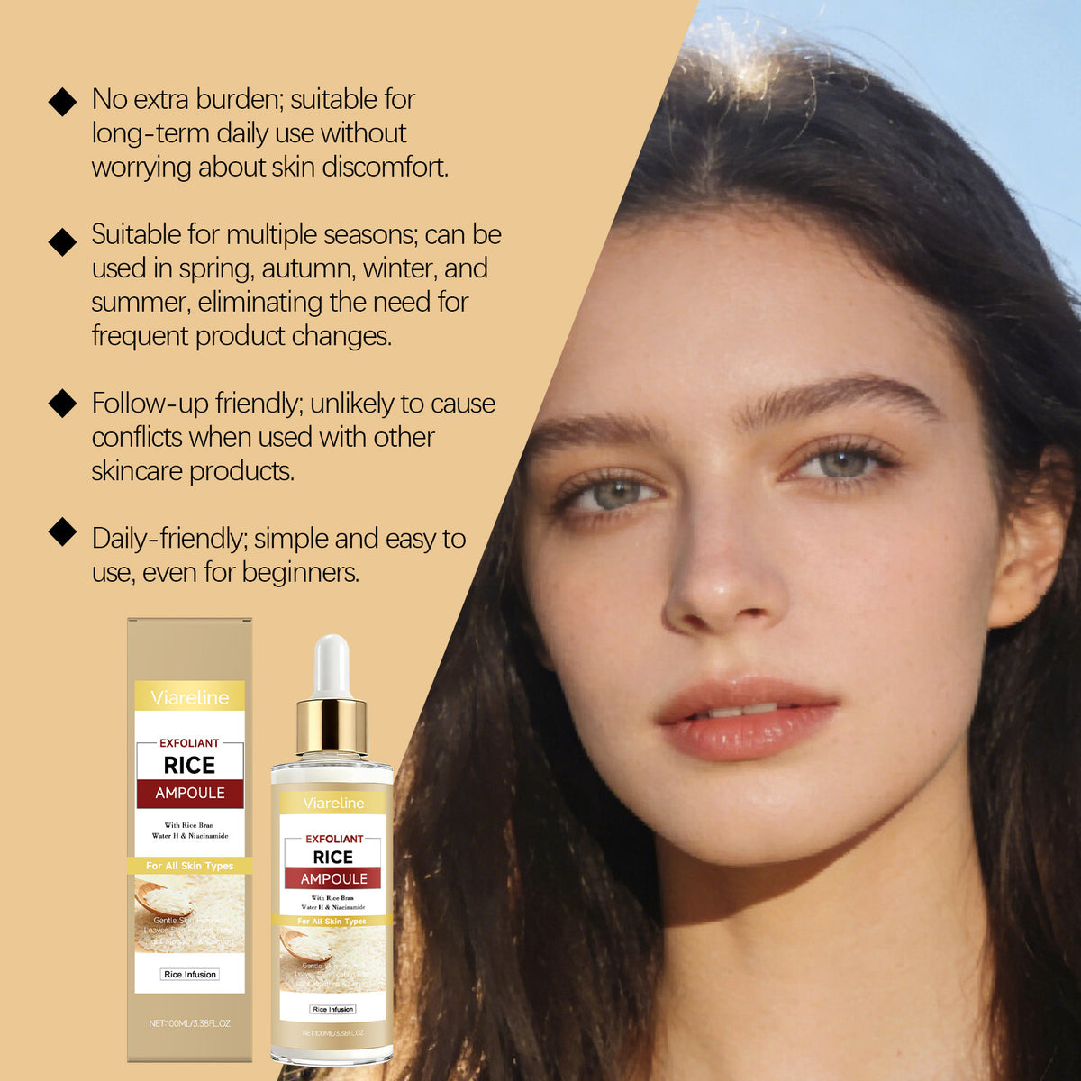 Rice Exfoliating Liquid - 100ml Skin Brightening & Gentle Face Scrub