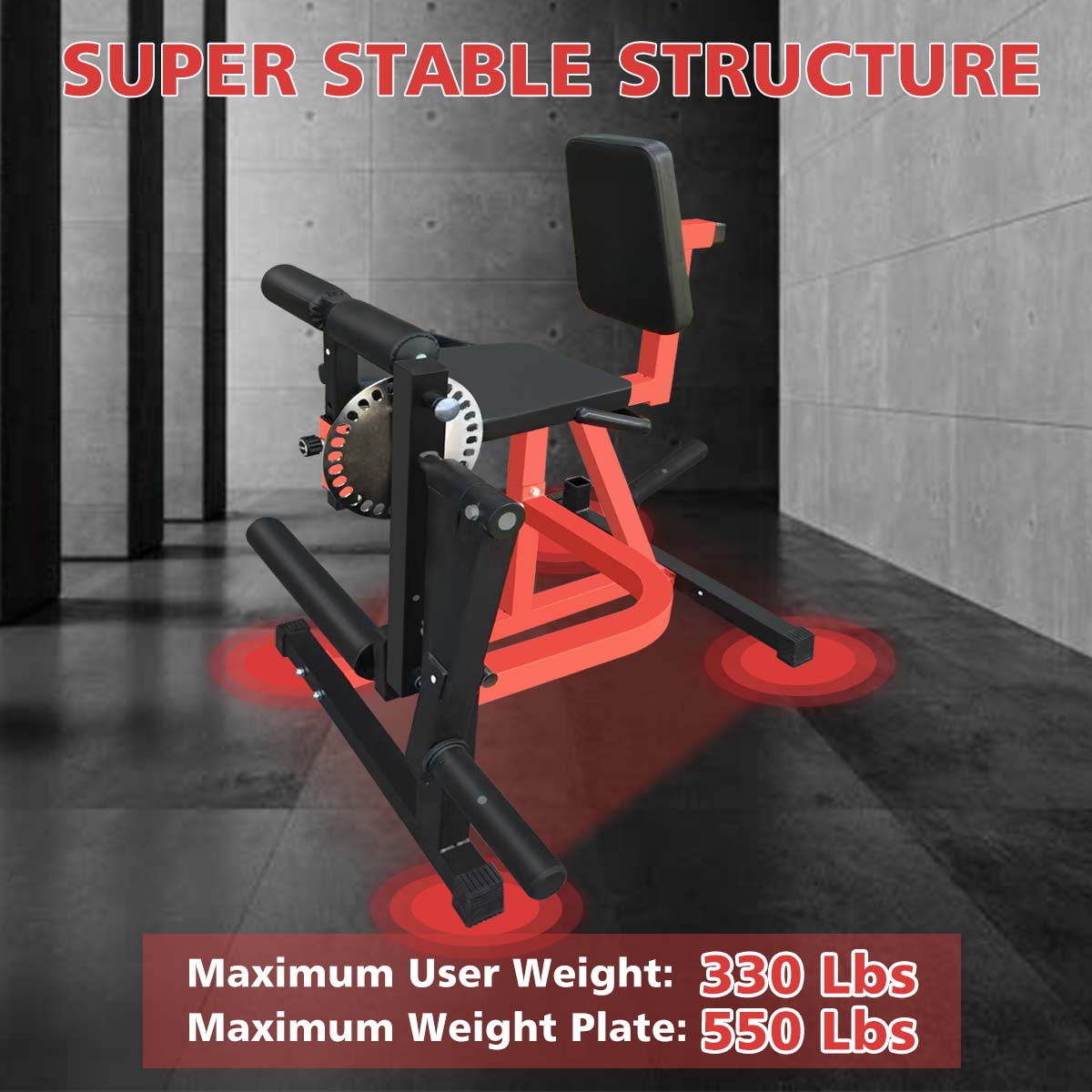 Adjustable Leg Extension and Curl Machine for Home Gym