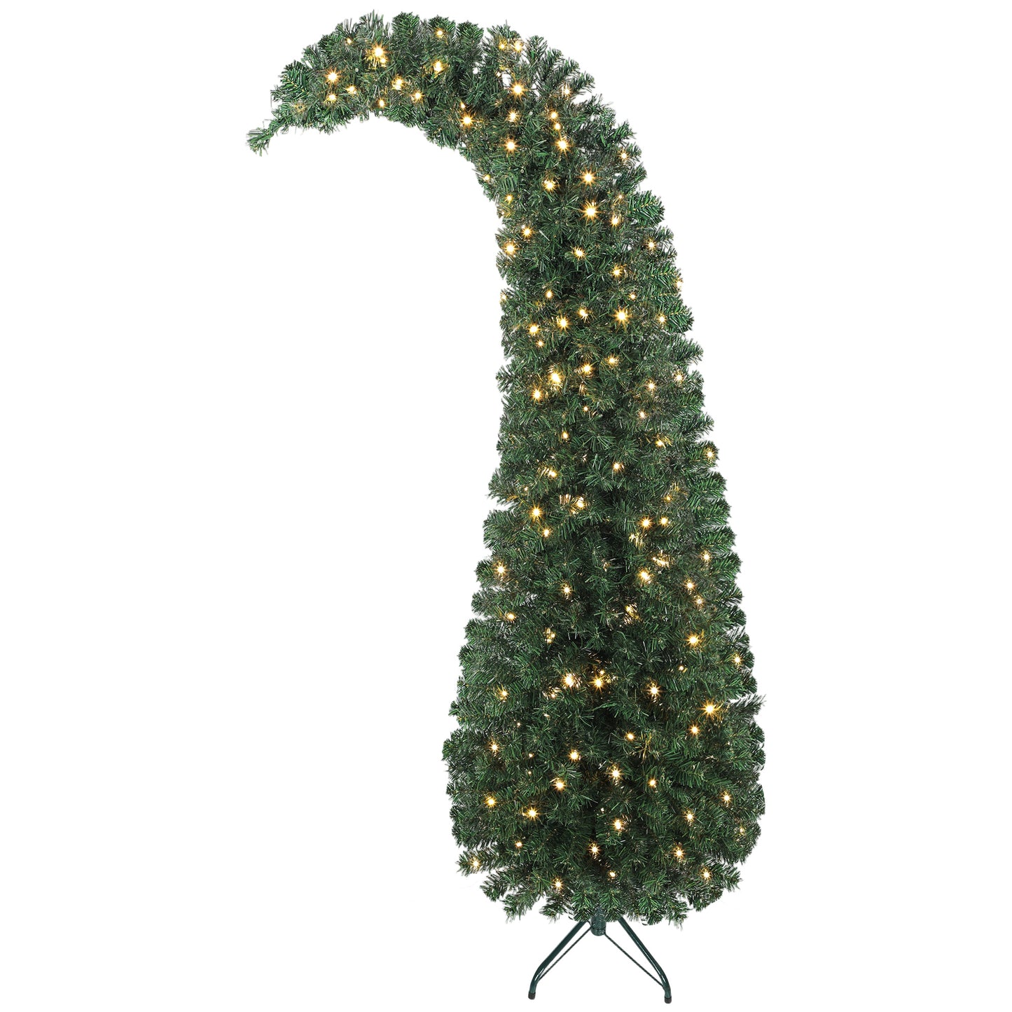 6 ft Prelit Christmas Tree - Slim High Mountain Fir with 200 LEDs