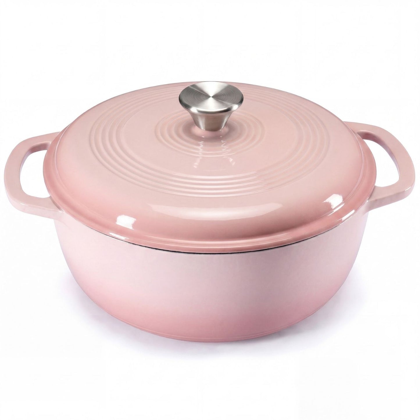 6 Quart Enameled Cast Iron Dutch Oven with Moisture-Sealing Lid