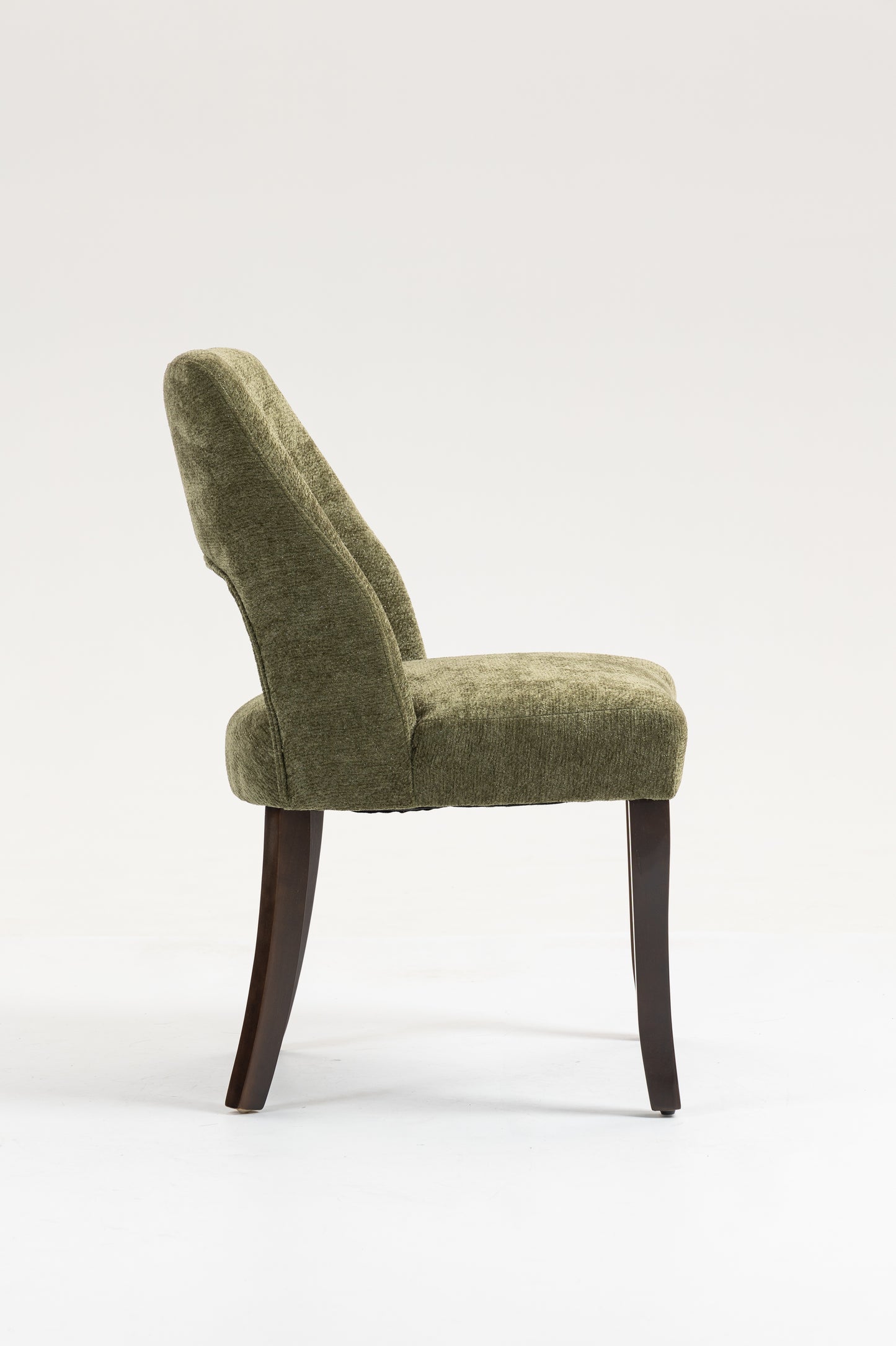 Upholstered Dining Chair Set of 2 - Modern Green Fabric