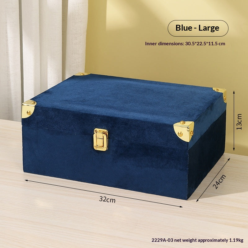 Minimalist Wooden Jewelry Organizer Large Capacity Desktop Storage Box