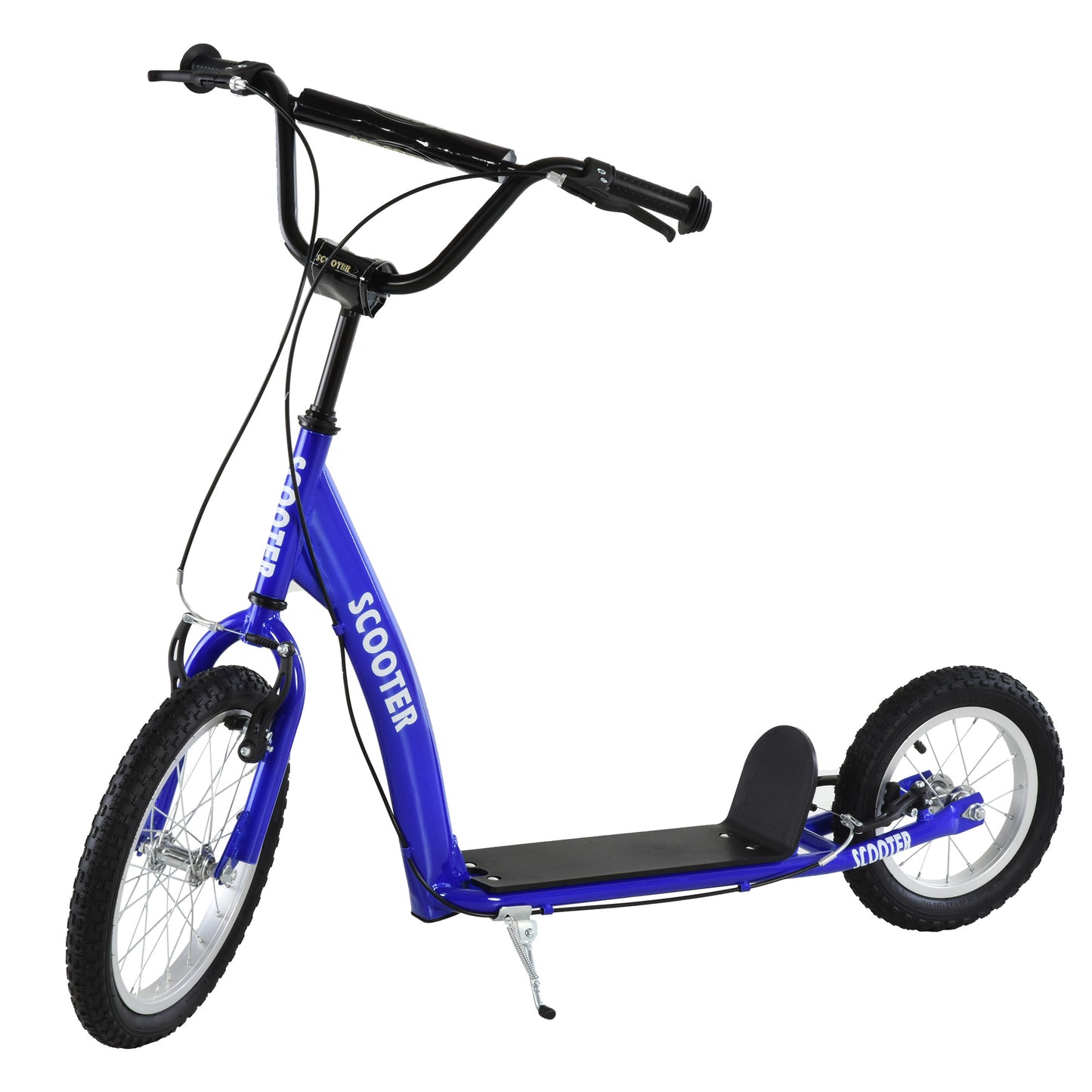 Kids Blue Kick Scooter with Adjustable Handlebar & Dual Brakes