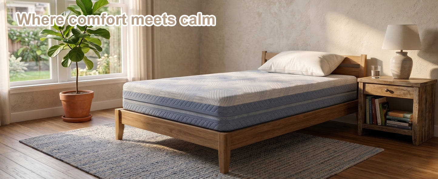 10 Inch Twin Memory Foam Mattress - Breathable & Supportive