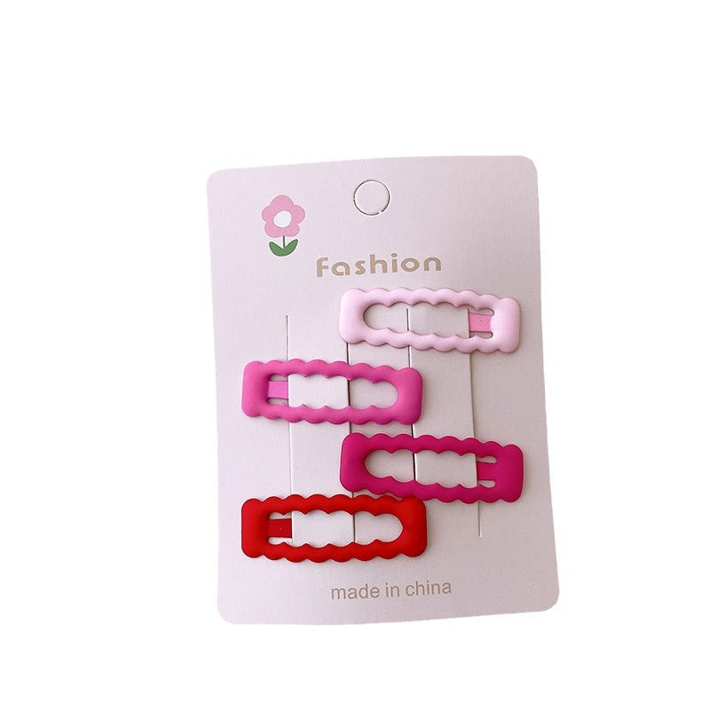Sweet Rose Hollow Heart Five-Star Hair Barrettes for Women