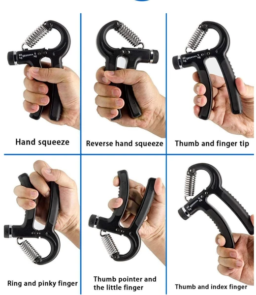 Adjustable Hand Grip Strength Trainer - Black/Red