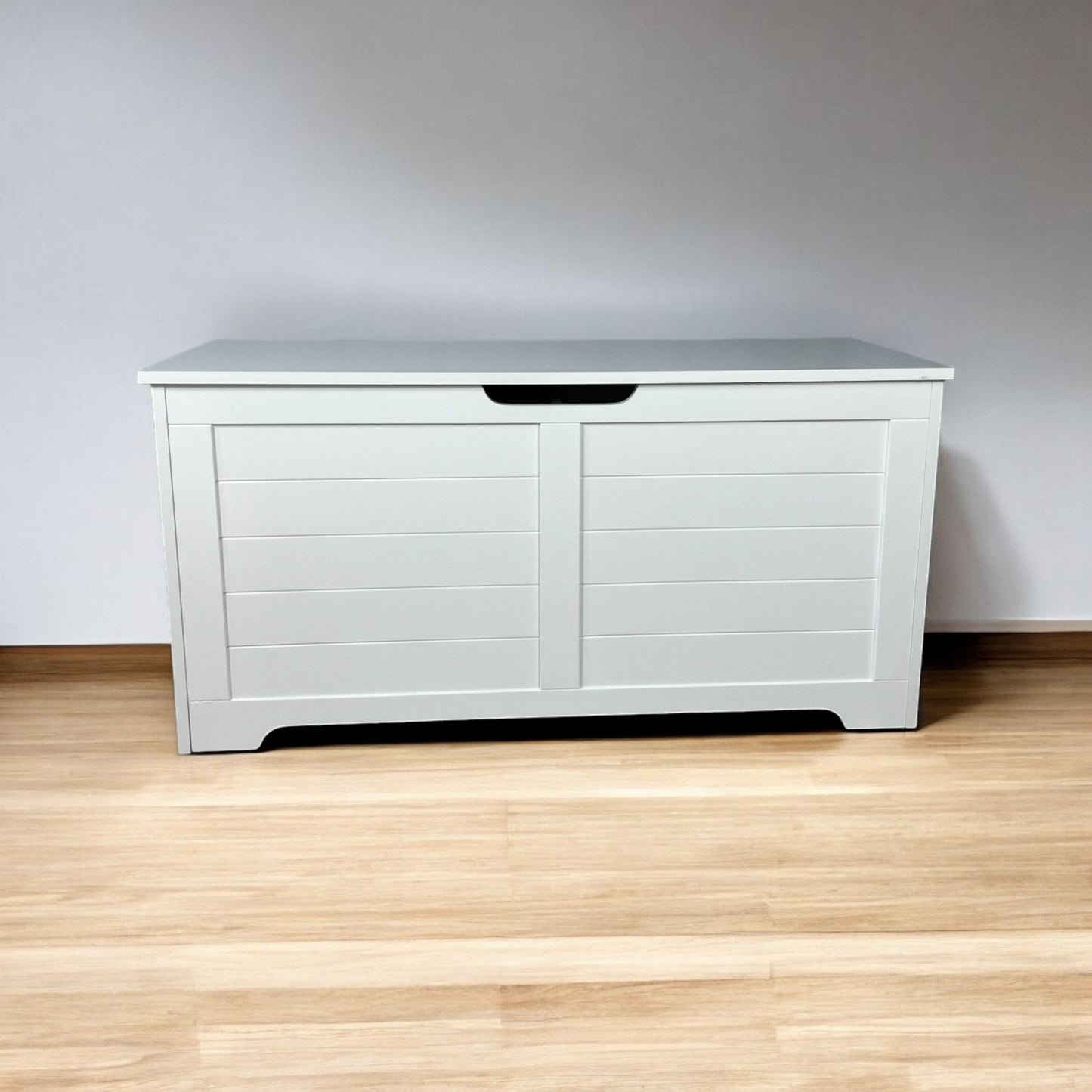 Large Open Cat Litter Box Fence Furniture - Modern White Cat House & Storage