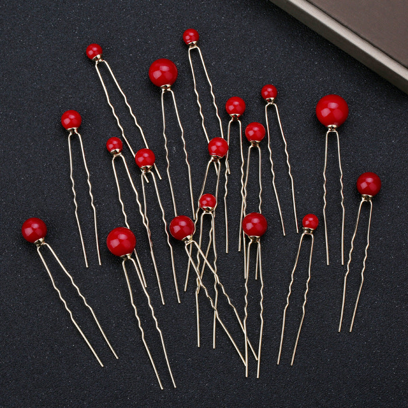 Pearl U-Shaped Hairpin Bridal Headpiece for Wedding and Special Occasions