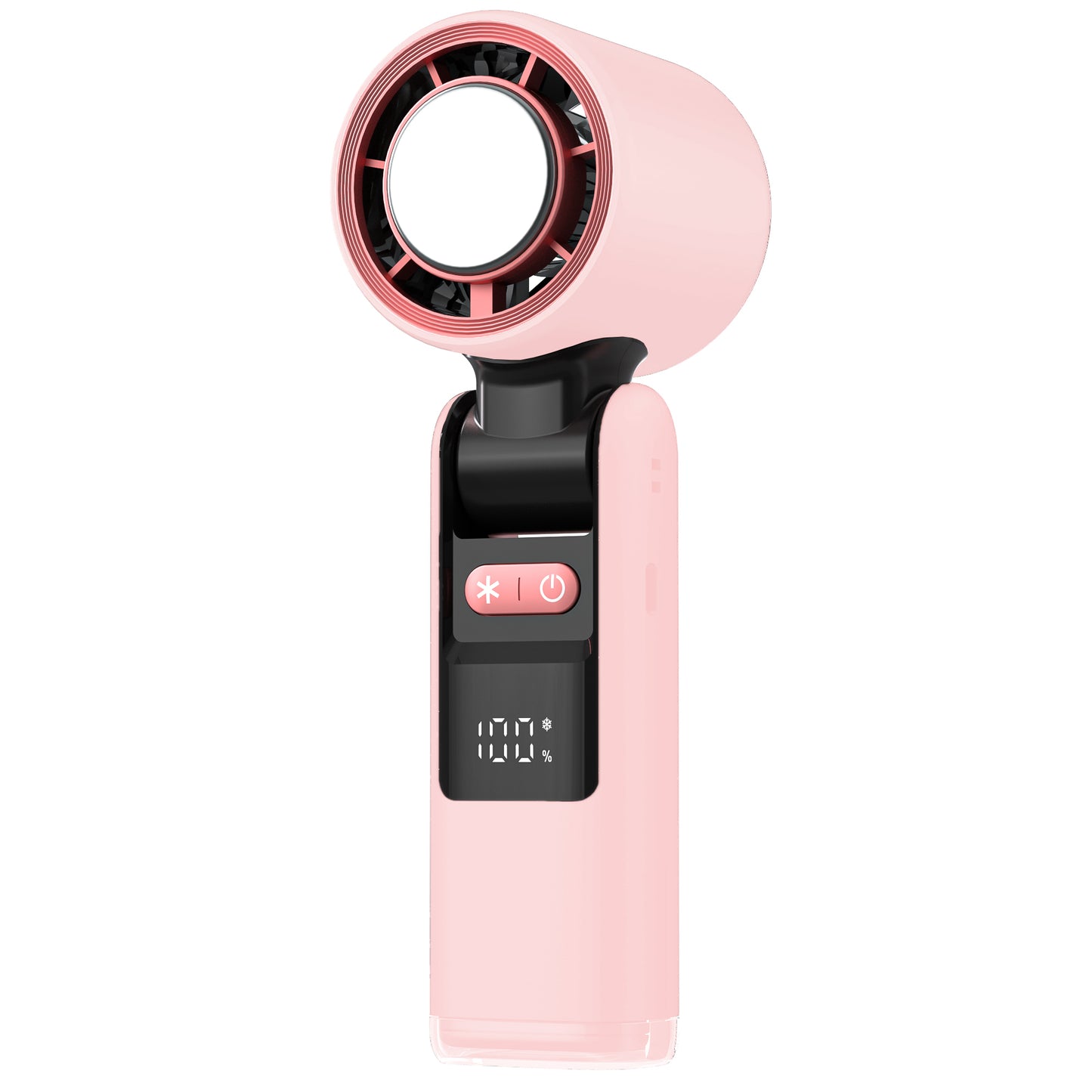 Rechargeable Handheld Fan with LED Display, Foldable Personal Cooling Device