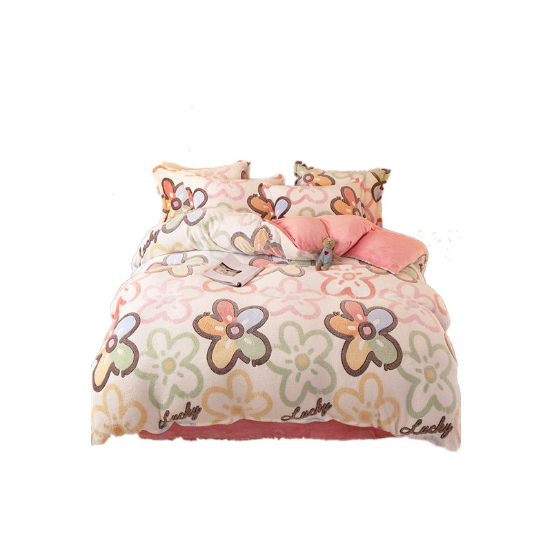 Coral Fleece Duvet Cover Set - Multiple Sizes & Styles