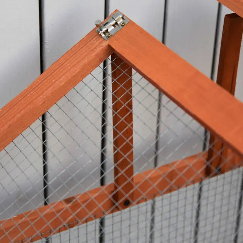 Large Wooden Rabbit Hutch for Small Animals Outdoor Enclosure with Lockable Doors