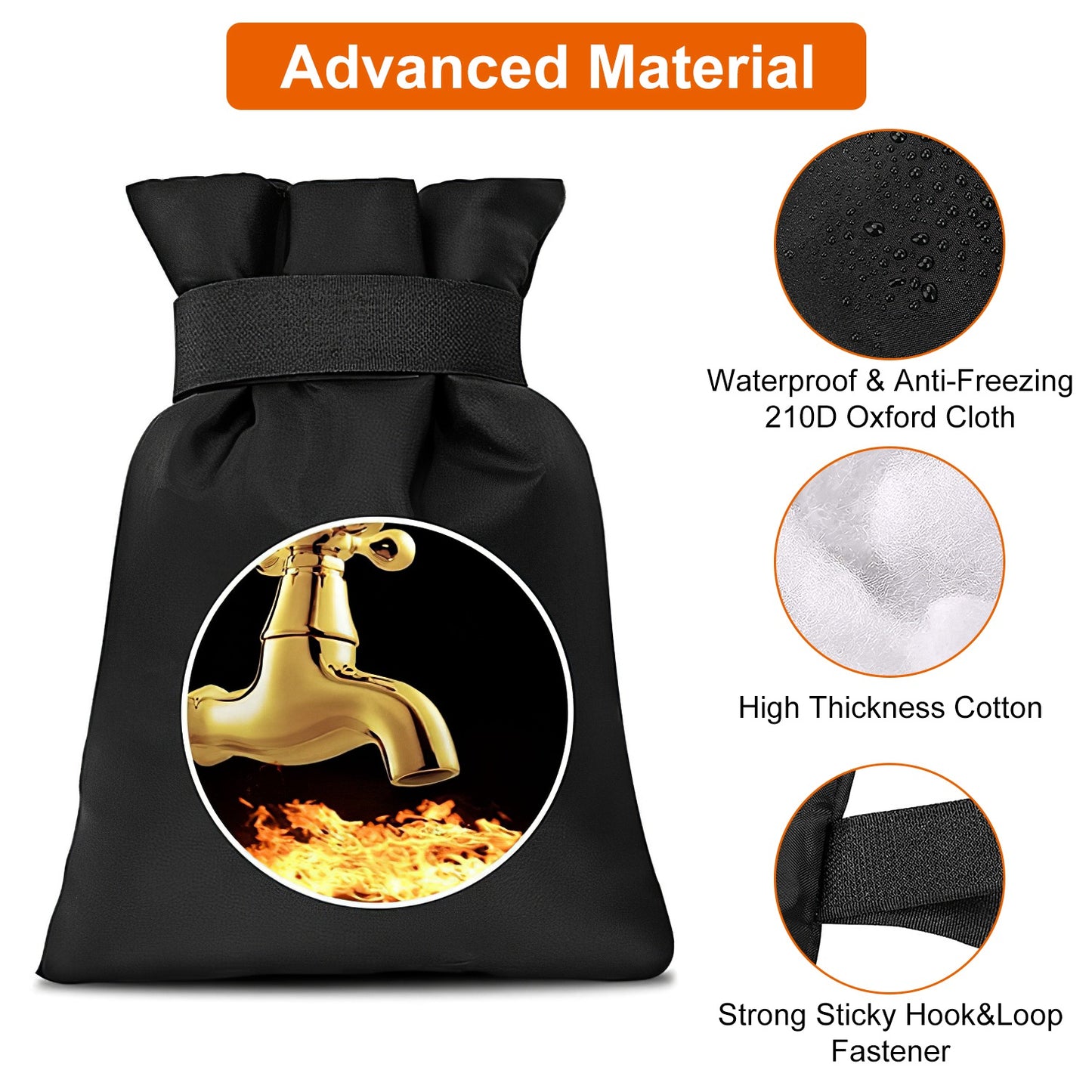 Outdoor Faucet Cover Socks 4-Pack Frost Protection for Garden Faucets