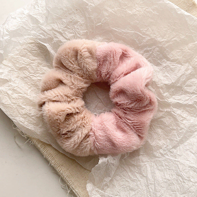 Cute Plush Elastic Hair Scrunchie - Soft Large Intestine Style Hair Band