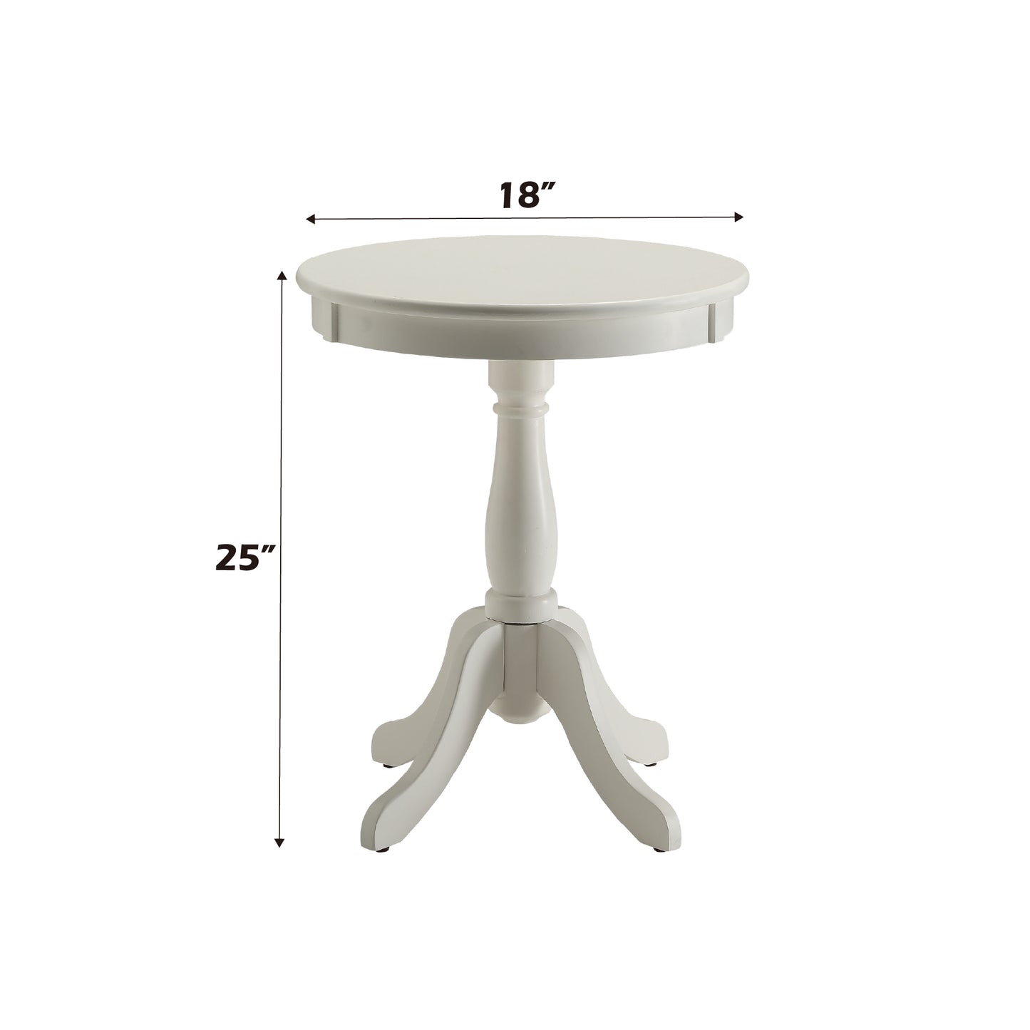 Alger White Finish Accent Table - Synthetic Wood Construction