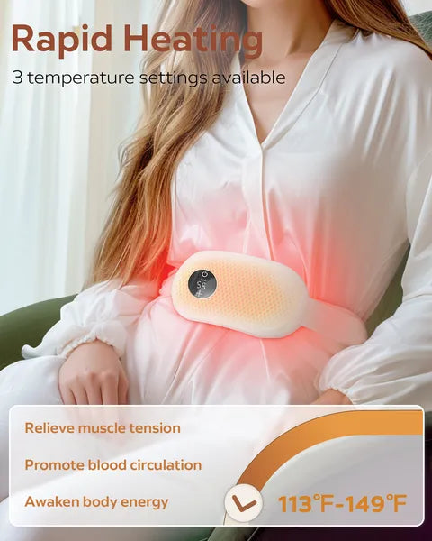 Portable Heating Pad with 3 Heat Settings - USB Rechargeable