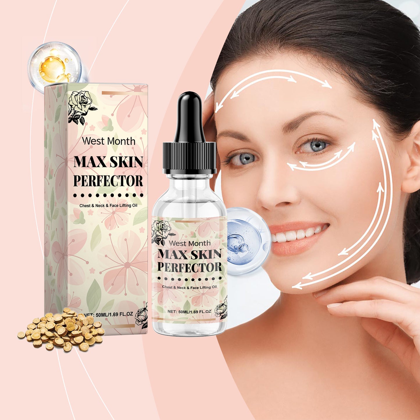 Facial Moisturizing Recovery Oil - Firming Skin Care with Collagen & Vitamins - 50ml